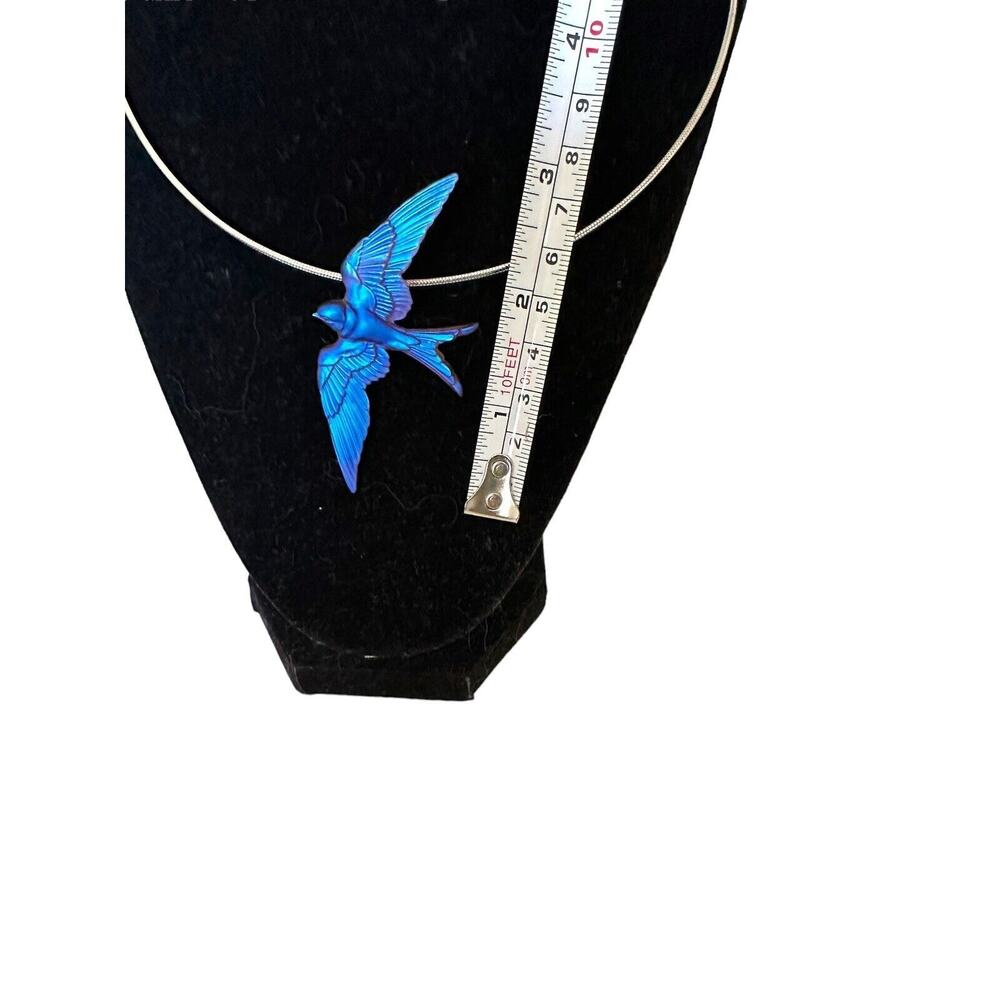 Bluebird Pâte De Verre Glass Pendant Gregory Burgard New Limited Edition Signed - Picture 8 of 16